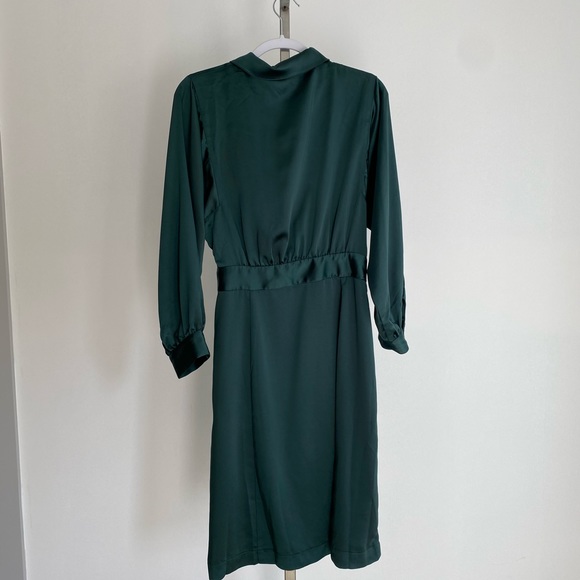 FRNCH Paris Forest green tie up dress - Picture 6 of 6